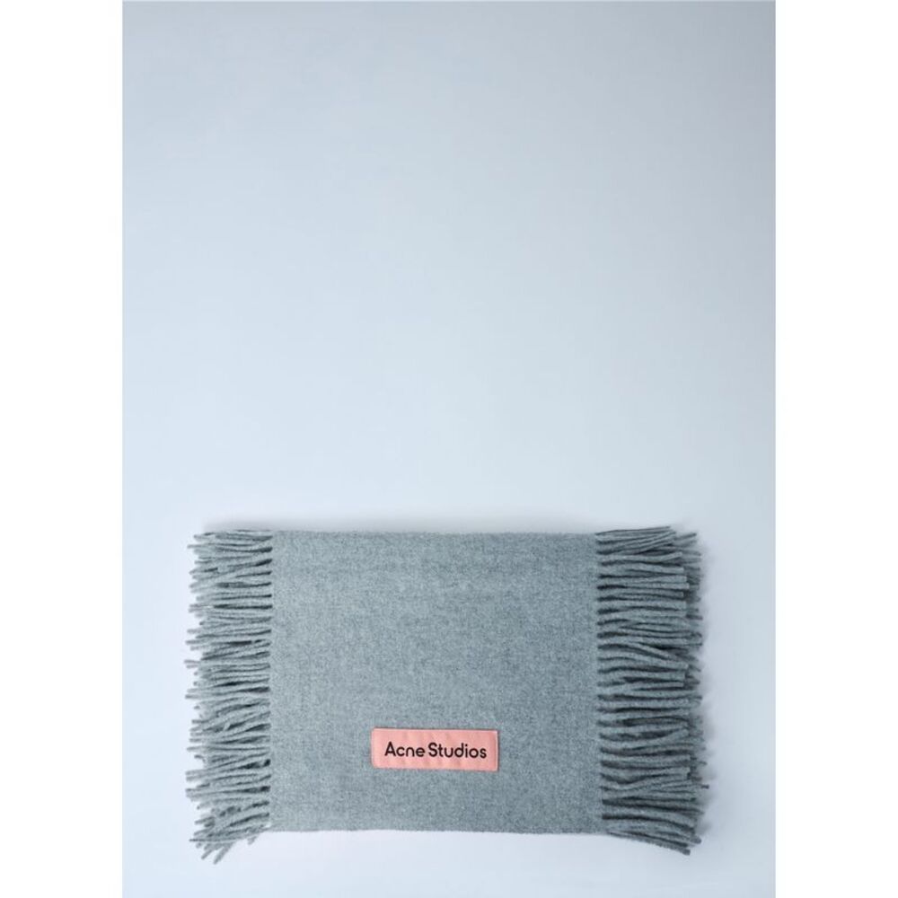 Acne Studios Men Fringe Wool Scarf